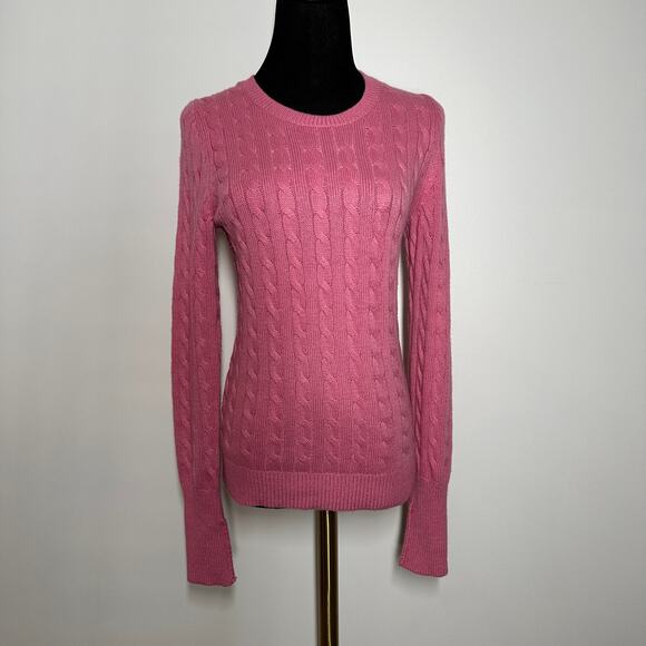 GAP Pink Cable Knit Sweater Women’s Medium | Crewneck Pullover Angora - Picture 2 of 7